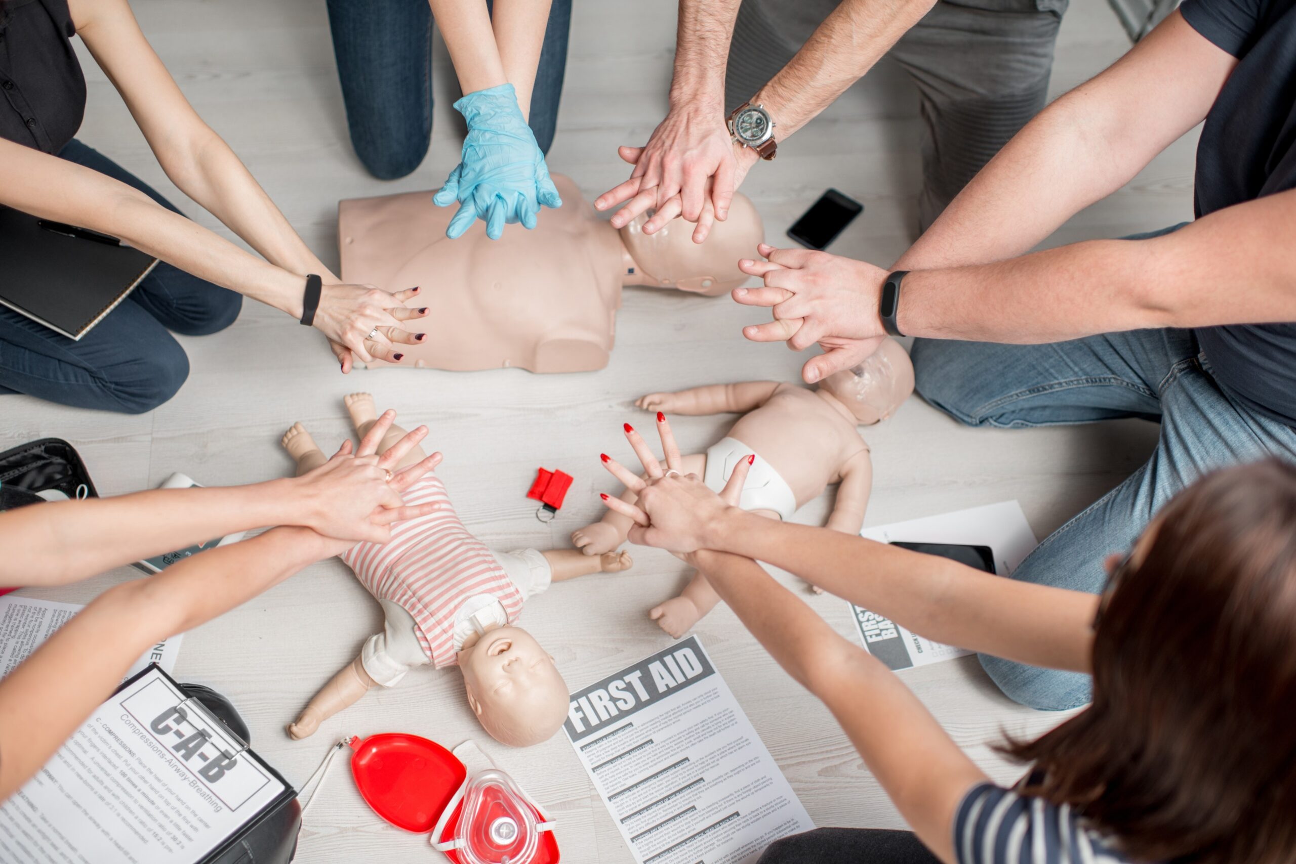 CPR training session with Rapid Response First Aid & CPR Training